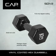 CAP Barbell Vinyl Coated Dumbbells, 12 Pound Pair