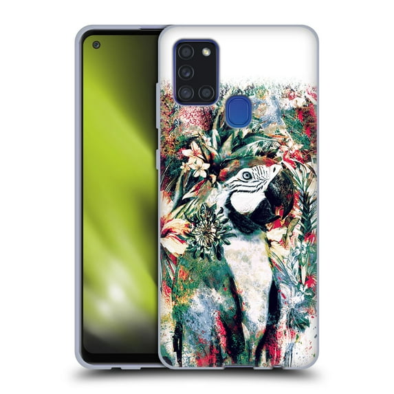 Head Case Designs Officially Licensed Riza Peker Animals Parrot Soft Gel Case Compatible with Samsung Galaxy A21s (2020)