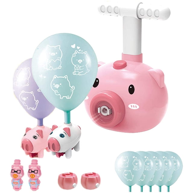 Balloon Powered Launch Car - Balloon Air Powered Vehicle Kit with 5 Balloons - Balloon Aerodynamic Inertial Car Racer Toy Set with Astronaut - Inflatable Balloon Pump Car Toys for Kids