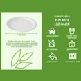 thumbnail image 3 of Platos de papel Vplus, 150 unidades, 23 cm, 100% bagazo compostable, 3 of 7