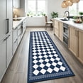 thumbnail image 4 of 2x6 Trellis Runner Rug,Hallway Runner Rug with Rubber Backing, Checkered Kitchen Non Skid Carpet Runners Washable Indoor Mat for Kitchen Entryway Bathroom Hallway, 4 of 7