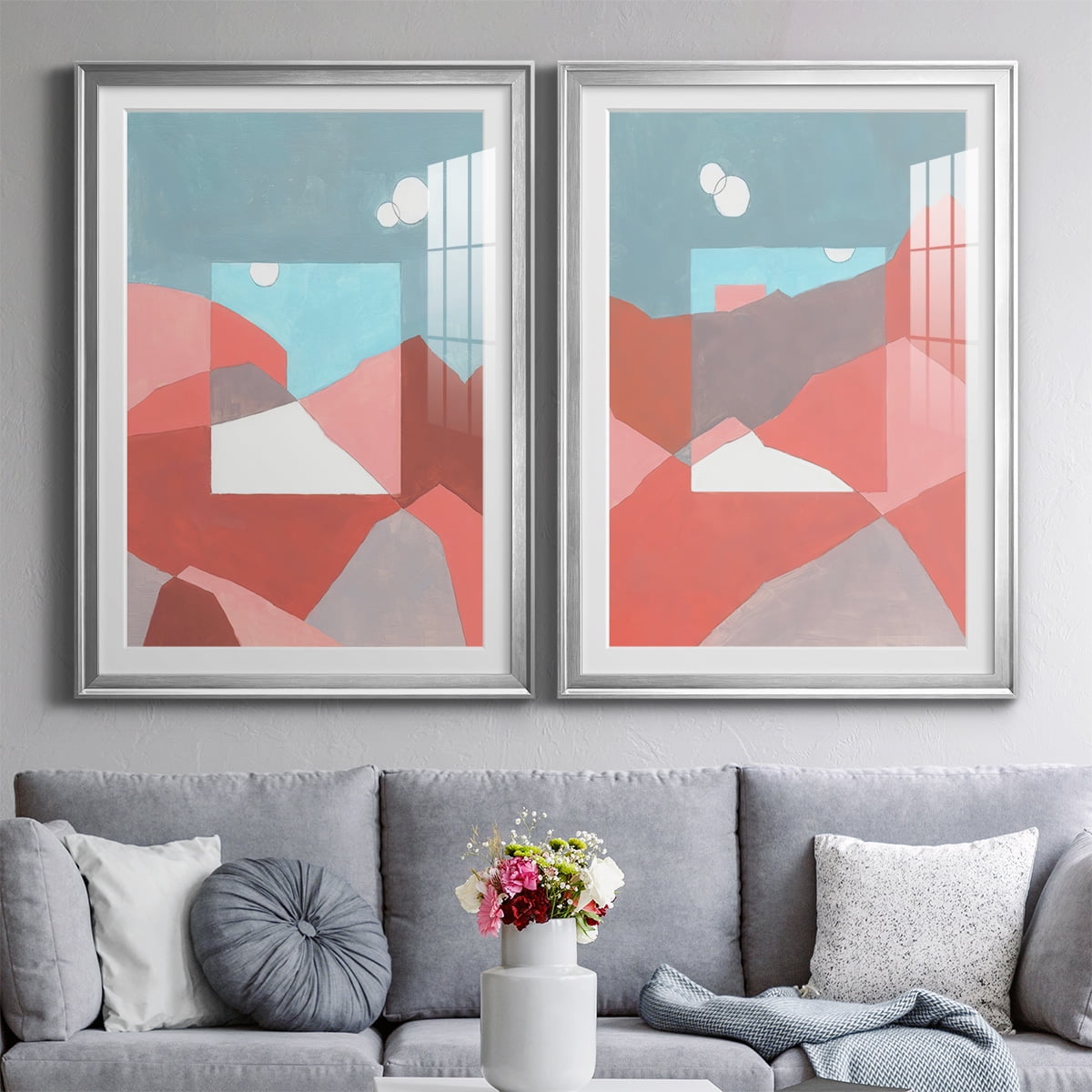 Wexford Home Desert Dreamscape I Premium Framed Print, 18.5" x 24.5" - Ready to Hang, Silver (Set of 2)