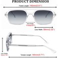 thumbnail image 5 of FEISEDY Vintage Square 70s Flat Aviator Sunglasses Women Men Metal Design Shades B2752, 5 of 13