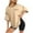 Beige, variant on BVOFAR Women's Short Sleeve Oversized T-Shirts Color Block Crew Neck Casual Tops Summer Loose Comfy Tees 2025