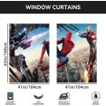 Spider Window Drapes - 4 Piece Curtain Set Includes 2 Tiebacks ...