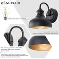 thumbnail image 6 of GOALPLUS Black Outdoor Gooseneck Light for Barn, 7 Inch Farmhouse Exterior Light Fixtures with Wall Mount, Small Porch Light with Brass Interior for House, Garage, Patio, 6 of 9