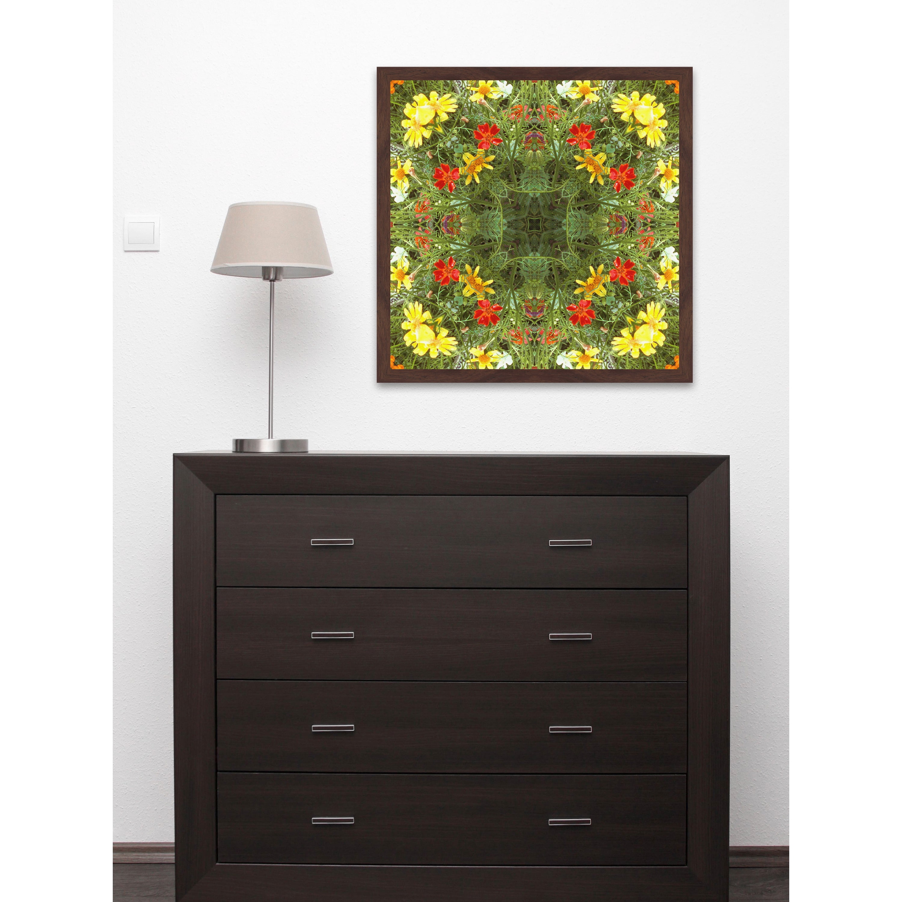 "Mandala Marigold" Framed Painting Print