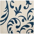 thumbnail image 3 of SAFAVIEH Florida Lavonne Floral Plush Shag Area Rug, Cream/Blue, 6'7" x 6'7" Square, 3 of 7