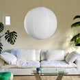 thumbnail image 3 of Mitavade Hanging Paper Lantern，50cm Modern Round White Rice Paper Light Shades Ceiling Light Covers for Home Decor,Festival Parties,Living Room Kitchen, 3 of 9