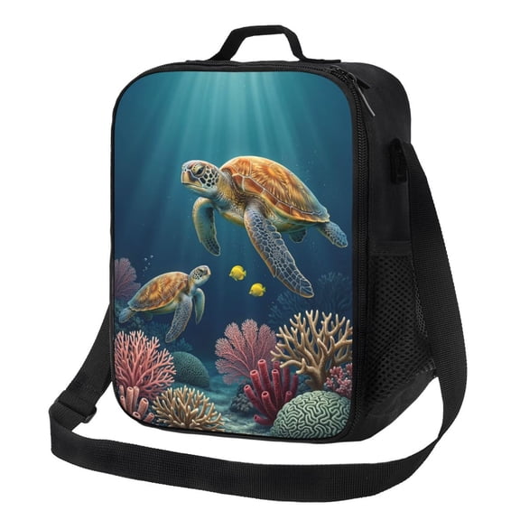 Sea Turtle Lunch Bag Portable Insulated Lunch Box Reusable Insulated Lunch Box Bento Bag Leakproof Insulated Cold Bag Food Bag Work Picnic Beach Camping