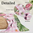 thumbnail image 3 of Summer Flamingo Body Pillow Cover 20 x 54 Inch Decorative Pillow Cover Tropical Plants Botanical Floral Pink Plaid Lumbar Pillowcase Seasonal Rectangle Cushion Case for Couch Sofa Bed Living Room, 3 of 9