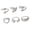 Silver, variant on YIEMEEN 6 Pieces Modern Metallic Lavas Texture Rings Stackable For Daily Wear Party