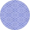 thumbnail image 1 of Ahgly Company Machine Washable Indoor Round Transitional Light Slate Blue Area Rugs, 6' Round, 1 of 7