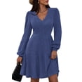 thumbnail image 1 of Vestido Suéter PRETTYGARDEN 2025 Azul Manga Larga XL, 1 of 8