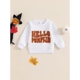 thumbnail image 3 of Elippeo Baby Hoodie 6 12 18 24 Months 3 Years Long Sleeve Crew Neck Embroidery Letters Sweatshirt Halloween Clothes for Girls Boys, 3 of 9