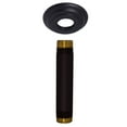 thumbnail image 5 of Westbrass D3604A-62 1/2" IPS x 4" Round Ceiling Mount Shower Arm with Flange, Matte Black, 5 of 9