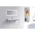 thumbnail image 5 of KubeBath Haus 60" Single Sink Stainless Steel Console w/ White Acrylic Sink - Chrome, 5 of 5