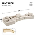 thumbnail image 2 of [VIDEO provided][New] Oversized Modular Sectional Sofa,Luxury Boucle Floor Couch Set,Convertible Compressed Couch,Spacious Foam-Filled Sofa for Living Room,3 PC Free Combination,2 Colors, 2 of 8