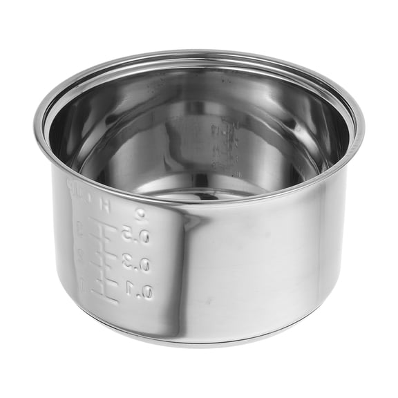 OUNONA Stainless Steel Inner Pot Replacement for Rice Cooker, Ideal for Boiling, Porridge Cooking, 1 Set