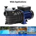 thumbnail image 5 of TROPOW 3/4HP Pool Pump for Efficient Pool Circulation & Garden Use – 2641GPH, Low Noise, 550W, with Strainer Basket (Corded Electric), 5 of 8