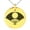 Gold, variant on Stainless Steel Satake Samurai Crest Engraved Small Medallion Circle Charm Pendant Necklace