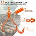 thumbnail image 4 of VEVOR Log Skidding Tongs, 32 inch 2 Claw Log Lifting Tongs, Heavy Duty Rotating Steel Lumber Skidding Tongs, 1543 lbs/700 kg Loading Capacity, Log Lifting, Handling, Dragging & Carrying Tool, 4 of 9