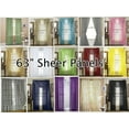 thumbnail image 2 of 2-Piece Sheer Voile Window Treatment Curtain Short Panel 63" Long Solid Colors, 2 of 2