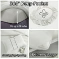 thumbnail image 6 of MorroMorn King Comforter Set, 4 PCS Bedding Set with Cloud Comforters, Deep Pocket Fitted Sheets, Pillowcases, for Men Women All Seasons Ultra Soft Lightweight Blanket Noiseless Neutral (White, King), 6 of 6