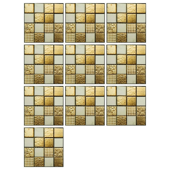 Creative Removable 3D Tile Stickers for DIY Floor and Wall Makeover Adhesive Bright Film Decoration in Home Kitchen Bathroom and Living Room Transformation