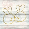 thumbnail image 2 of Kimberly, Allen 15x15 Gold Ornate Wood Framed with Double Matting Museum Art Print Titled - Bunny Love 2, 2 of 4