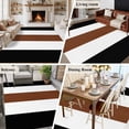 thumbnail image 6 of Boho Black Large Area Rugs 5x8 ft Brown and White Striped Tribal Farmhouse Style Washable Rug Non Slip Indoor Carpet Absorbent Floor Mat for Living Room Bedroom Dining Room, 6 of 9