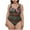 Green, variant on Mchoice Womens One Piece Swimsuits Floral Print Bikini Set V Neck Plus Size High Waisted Bathing Suit