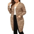thumbnail image 4 of Agnes Orinda Plus Size Cardigan for Women Long Sleeve Open Front Knit Pockets Coat, 4 of 5