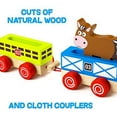 Imagination Generation Push-n-Pull Busy Barnyard Train | Classic Wood Farm Animals Toy - Walmart.com