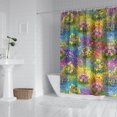 thumbnail image 2 of Pioneer Flower Floral Print Pattern Shower Curtain 84"x72", Bathroom Decorative Shower Curtain Set with 12 Hooks, Waterproof Washable, 2 of 6