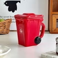 thumbnail image 2 of Trash Can Shaped Ceramic Mug with Lid and Shovel Spoon for Funny Office Gift and Desk Decor, 2 of 7
