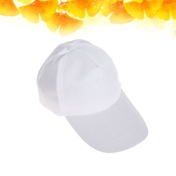 Milisten 5-Pack Adjustable White Cotton Baseball Caps Blank for Painting, Outdoor Sports, Casual Wear, and Sun