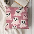 thumbnail image 3 of SHANXI  Halloween Pillow Cover  Ghost with Bow Pumpkin Spooky Boo Decoration Holiday Farmhouse Pillow Case Decor for Home Sofa Couch  20x20in, 3 of 5