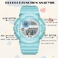 thumbnail image 5 of Digital Watch Womens Sport Waterproof White Wrist Watches for Women with Alarm Stopwatch Hourly Chime LED Display 12H/24H Calendar, 5 of 8
