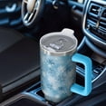 thumbnail image 6 of Light Blue Christmas Snowflake Pattern Tumbler with Handle and Lid,40oz Double Wall Vacuum Insulated Tumbler,Cups Gift for Women and Men, 6 of 7