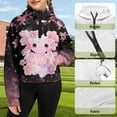 thumbnail image 6 of Chaqlin Cute Axolotl Cherry Blossom Quarter Zip Up Sweatshirts for Kids with Pocket Oversize Plus Size Cozy Sweatshirt for Camping Fishing Weekend Size 13-14, 6 of 7