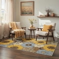thumbnail image 3 of KUETH 8X10 Vintage Floral Area Rugs Machine Washable Rugs for Living Room, Non Slip Flat Pile Rug with Rubber Backing, Boho Rug for Entryway Bedroom Dining Room Home Office, 3 of 5