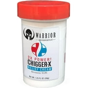 Warrior Chigger 2X Anti Itch Bug Relief Cream - Fast Acting Itch Relief Cream Formulated with 10% Benzocaine - Soothing Relief from Chiggers, Bees, Ticks, Fire Ants, and More (1.75 OZ) - 1 Pack