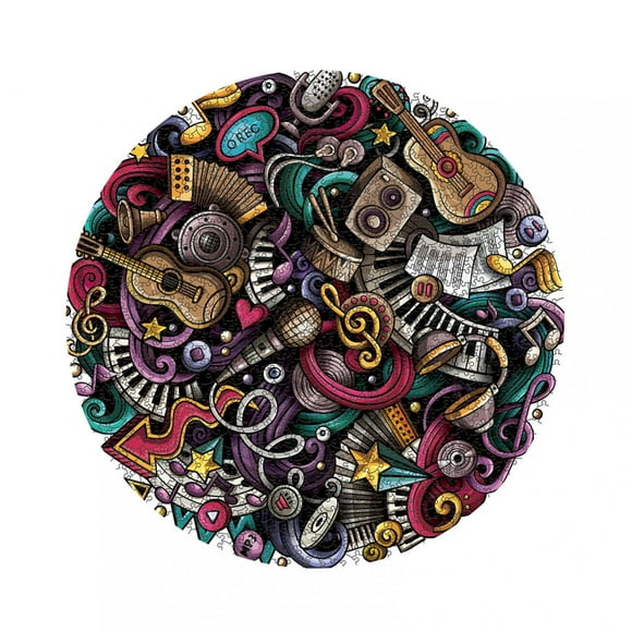 EQWLJWE Puzzle Toys Graffiti Music Puzzles 1000 Piece Large Puzzle Game Interesting Toys Personalized Gift