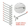thumbnail image 1 of 40Pcs Single Pegboard Hooks 150mm Board Slat Wall Retail Display Shop Peg Fits 25mm, 1 of 5