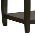 thumbnail image 3 of Contemporary Style Solid Wood End Table With Slightly Rounded Shape, Dark Brown, 3 of 4