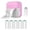 Pink - 1 Thermal, 5 Adhesive Rolls, variant on BIMZUC Mini Pocket Printer Thermal Label Maker 200dpi Inkless Sticker Photo Printer Portable Bluetooth Connection with 6 Thermal Paper Rolls 2.24 inches / 57mm Blue