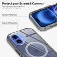 thumbnail image 4 of Petocase for iPhone 16 Plus Case,Clear [Non Yellowing] [Compatible with MagSafe] Shockproof Protection Rugged Heavy Duty Cover Case for iPhone 16 Plus 6.7",Clear Black, 4 of 7