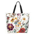 thumbnail image 3 of Large Capacity Single Shoulder Shopping Bag 19.7×15.7×5.9in Main Pocket Large To Accommodate Your Daily Needs Can Be Portable Can Be A Single Shoulder Back Flowers, 3 of 8