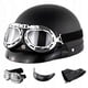 thumbnail image 4 of Motorcycle Helmet Peanut Helmet Scooter Helmet Retro Black Goggles, 4 of 5